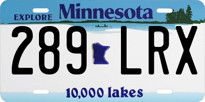 MN license plate 289LRX