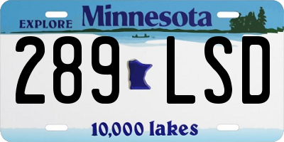 MN license plate 289LSD