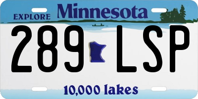 MN license plate 289LSP