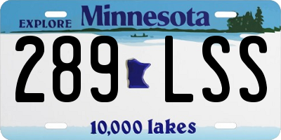 MN license plate 289LSS