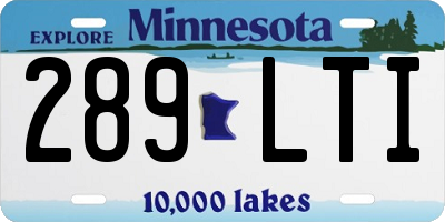 MN license plate 289LTI