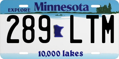 MN license plate 289LTM