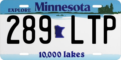 MN license plate 289LTP