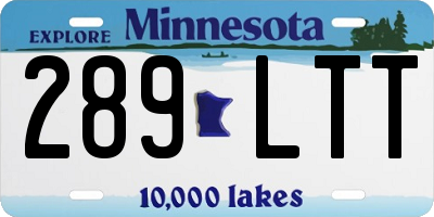 MN license plate 289LTT