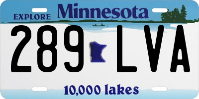 MN license plate 289LVA