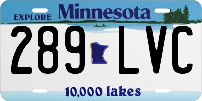 MN license plate 289LVC