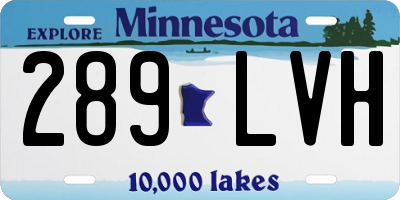 MN license plate 289LVH