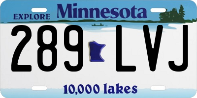 MN license plate 289LVJ