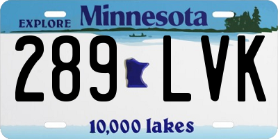 MN license plate 289LVK