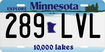 MN license plate 289LVL