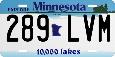 MN license plate 289LVM