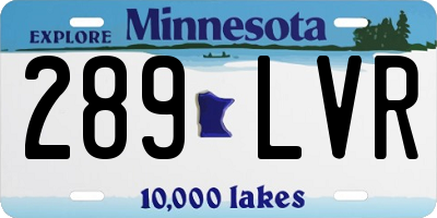 MN license plate 289LVR