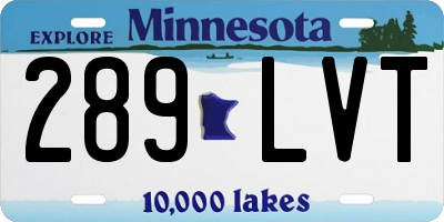 MN license plate 289LVT