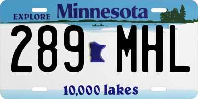 MN license plate 289MHL
