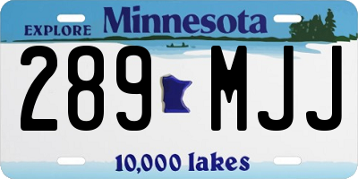 MN license plate 289MJJ
