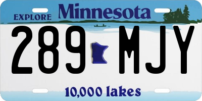 MN license plate 289MJY