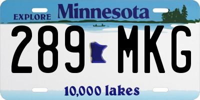 MN license plate 289MKG