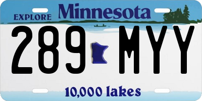 MN license plate 289MYY