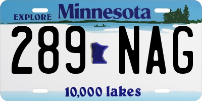 MN license plate 289NAG
