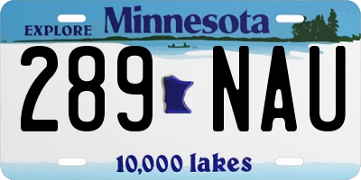 MN license plate 289NAU