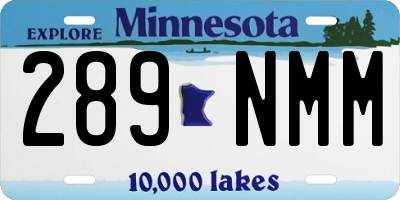 MN license plate 289NMM