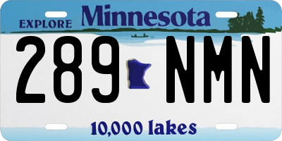 MN license plate 289NMN