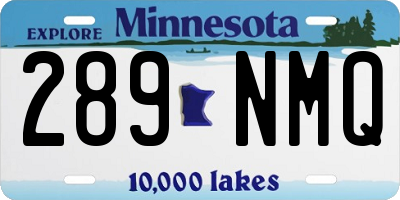 MN license plate 289NMQ