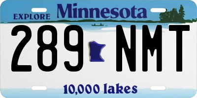 MN license plate 289NMT