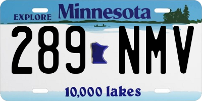 MN license plate 289NMV