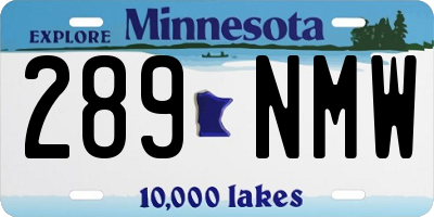 MN license plate 289NMW