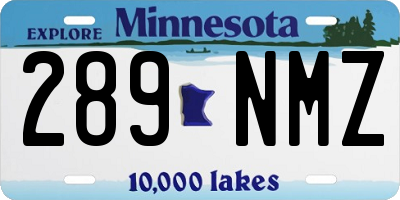 MN license plate 289NMZ