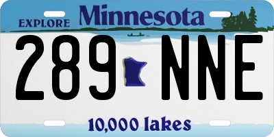 MN license plate 289NNE