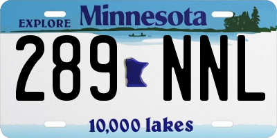 MN license plate 289NNL