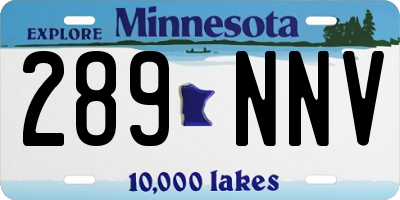 MN license plate 289NNV