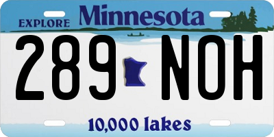 MN license plate 289NOH