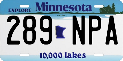 MN license plate 289NPA