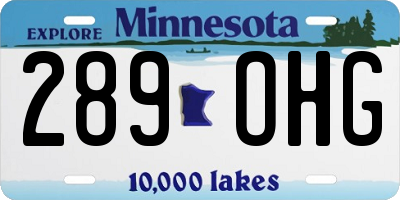 MN license plate 289OHG