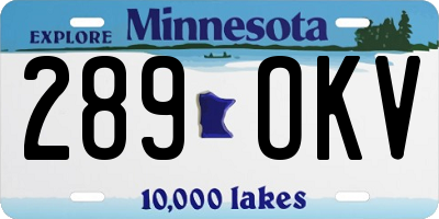 MN license plate 289OKV