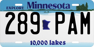MN license plate 289PAM