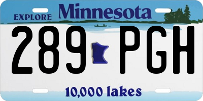 MN license plate 289PGH