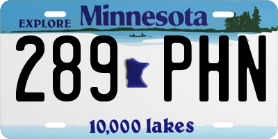 MN license plate 289PHN