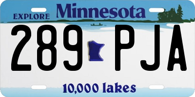 MN license plate 289PJA