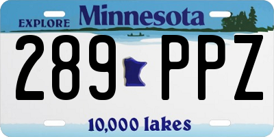 MN license plate 289PPZ