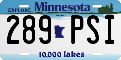 MN license plate 289PSI