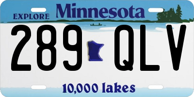 MN license plate 289QLV