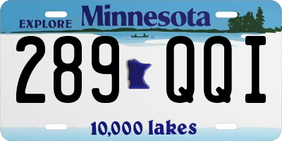 MN license plate 289QQI