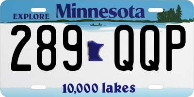MN license plate 289QQP