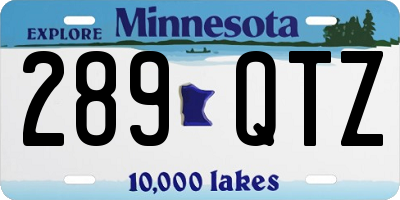 MN license plate 289QTZ