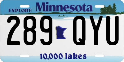 MN license plate 289QYU