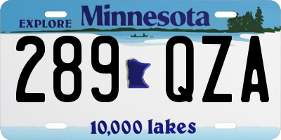 MN license plate 289QZA